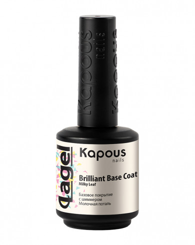 2940 Базовое покрытие с шиммером Молочная поталь «Вrilliant Base Coat Milky Leaf», 15 мл
