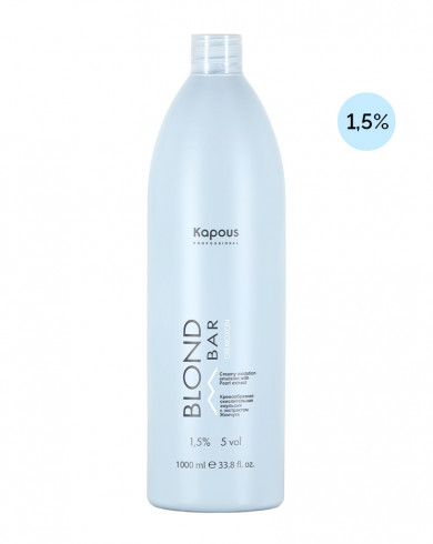 Кремообразная окислительная эмульсия «Blond Cremoxon» с экстрактом Жемчуга Kapous серии “Blond Bar” 1,5%, 1000 мл 