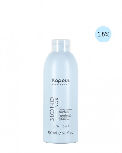 Кремообразная окислительная эмульсия «Blond Cremoxon» с экстрактом Жемчуга Kapous серии “Blond Bar” 1,5%, 200 мл 