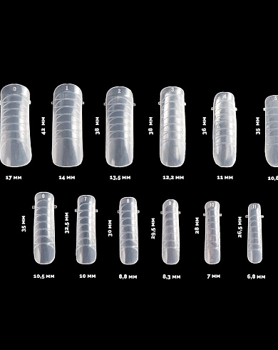 Верхние пластиковые формы для наращивания ногтей, 120 шт/уп., cильный изгиб