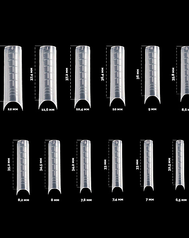 Верхние пластиковые формы для наращивания ногтей, 120 шт/уп., нижняя арка