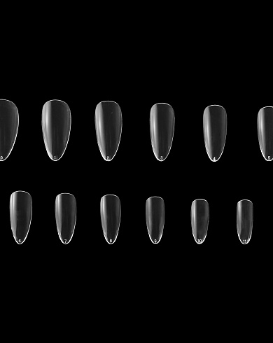 Гелевые типсы «Миндаль» для наращивания ногтей, 240 шт/уп., 12 размеров
