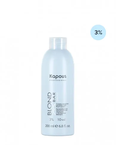 Кремообразная окислительная эмульсия «Blond Cremoxon» с экстрактом Жемчуга Kapous серии “Blond Bar” 3%, 200 мл 