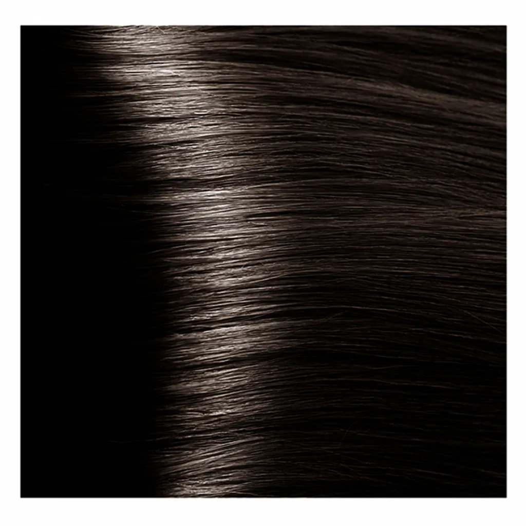 HY 4.07 Коричневый натуральный холодный, крем-краска для волос с гиалуроновой кислотой, 100 мл