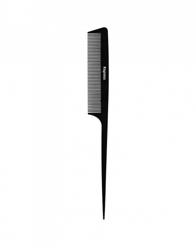 Расческа парикмахерская с пластиковым хвостиком «Carbon fiber» 229*25 мм