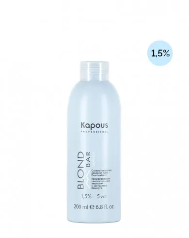 Кремообразная окислительная эмульсия «Blond Cremoxon» с экстрактом Жемчуга Kapous серии “Blond Bar” 1,5%, 200 мл 