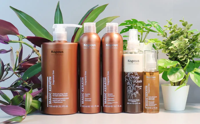 Безамиачная серия Kapous Magic Keratin - | Купить уход за волосами с ...